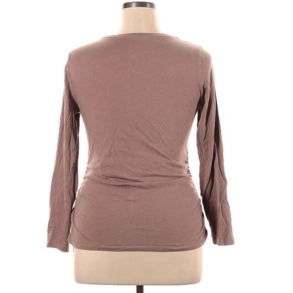 Isabel Maternity Top Ruched Side Women's Size Small Long Sleeve Excellent very g - Picture 2 of 6